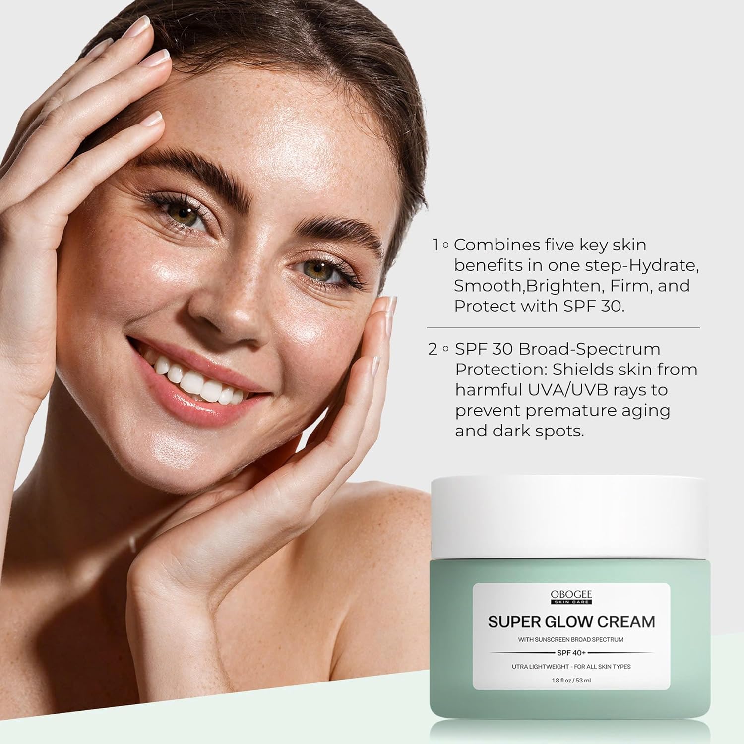 Super Glow Cream SPF 40+ (1.8 oz) – Brightening Moisturizer & Sunscreen image 1