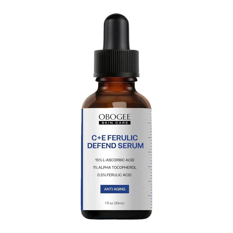 OBOGEE CE Ferulic Vitamin C Serum 15% – Dark Spot Corrector & Anti-Aging Face Serum with L-Ascorbic Acid, Vitamin E & Ferulic Acid (30ml)
